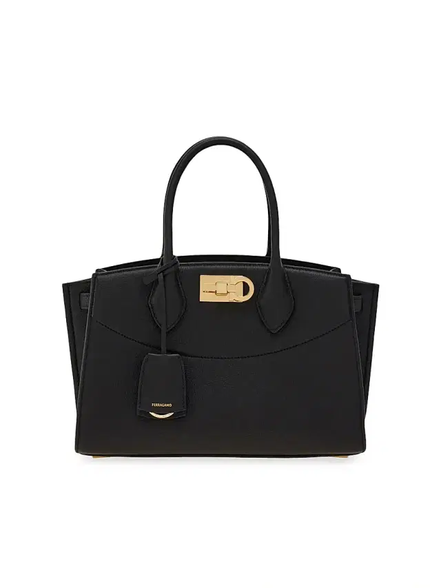 FERRAGAMO Women's Studio Leather Satchel - Nero
