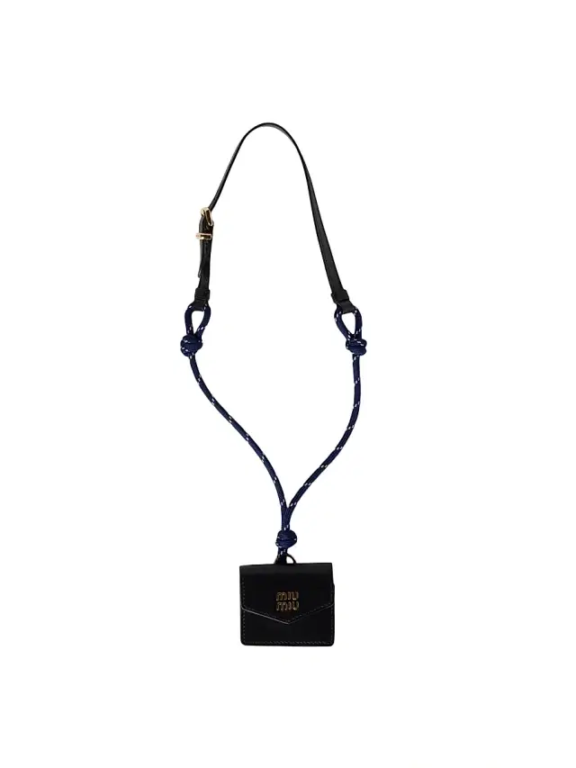 Miu Miu Women's Leather And Cord Trick Bag Accessory - Black