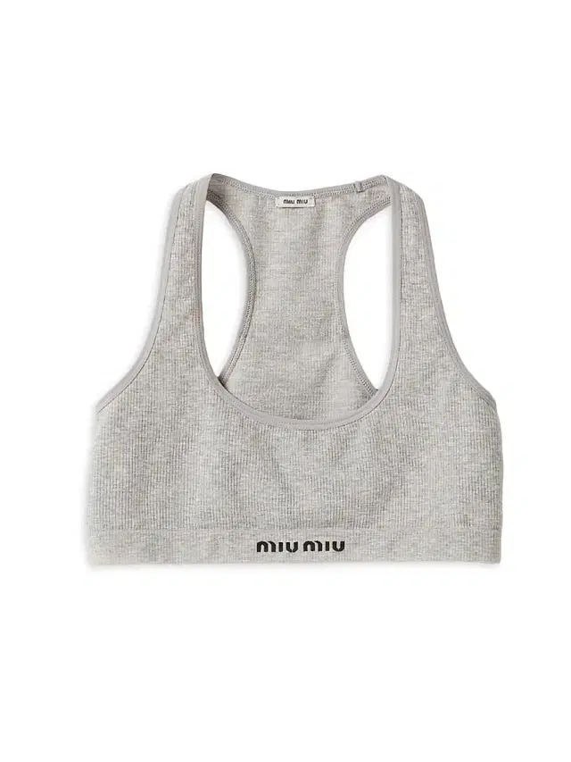 Women's Seamless Mélange Racerback Crop Top - Grey