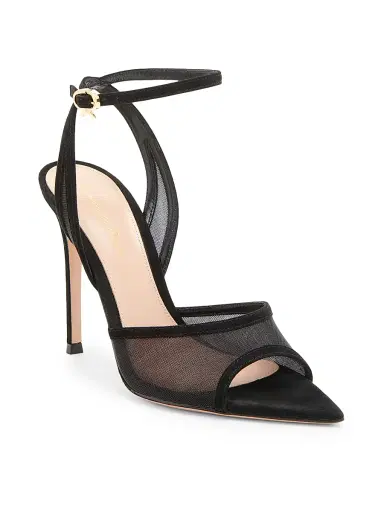 Gianvito Rossi Women's 105MM Organza Suede Sandals | Thumbnail 2 Gianvito Rossi Women's 105MM Organza Suede Sandals | Thumbnail 2