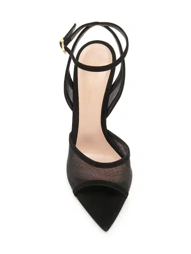 Gianvito Rossi Women's 105MM Organza Suede Sandals | Thumbnail 4 Gianvito Rossi Women's 105MM Organza Suede Sandals | Thumbnail 4