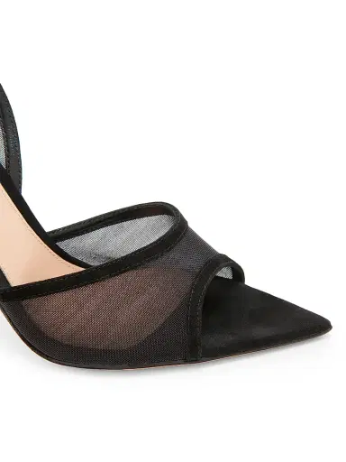 Gianvito Rossi Women's 105MM Organza Suede Sandals | Thumbnail 5 Gianvito Rossi Women's 105MM Organza Suede Sandals | Thumbnail 5