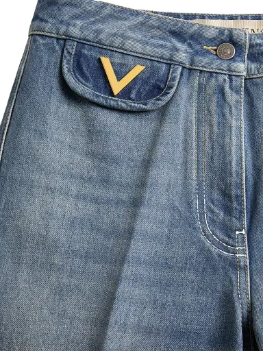 Valentino Garavani Women's Denim Pants - Blue - Size 6 | Thumbnail 5 Valentino Garavani Women's Denim Pants - Blue - Size 6 | Thumbnail 5