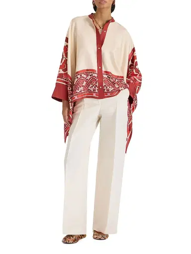 La DoubleJ Women's Foulard Shirt - Cobra Place Red - Size XS | Thumbnail 4