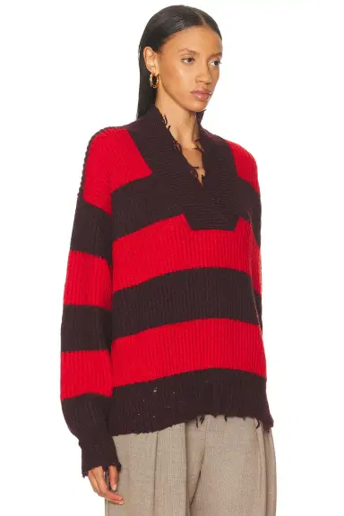 Stella McCartney Sporty Stripe V Neck Jumper | Thumbnail 2 Stella McCartney Sporty Stripe V Neck Jumper | Thumbnail 2