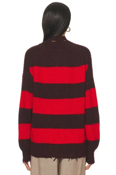 Stella McCartney Sporty Stripe V Neck Jumper | Thumbnail 3 Stella McCartney Sporty Stripe V Neck Jumper | Thumbnail 3