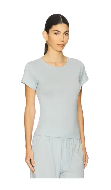 ÉTERNE Fitted Crewneck Short Sleeve T-Shirt | Thumbnail 2