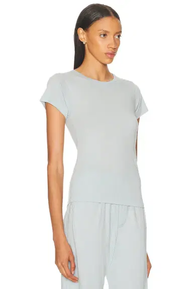 ÉTERNE Fitted Crewneck Short Sleeve T-Shirt | Thumbnail 4