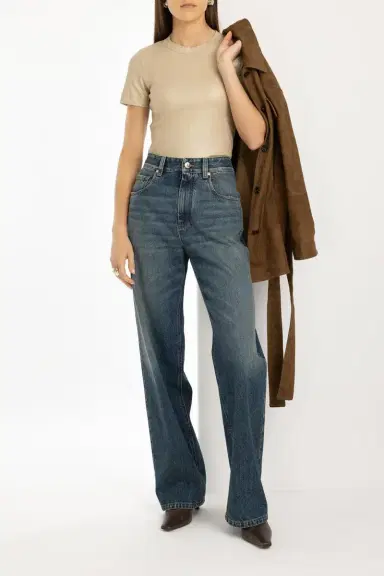 Brunello Cucinelli Foiled Ribbed T-Shirt | Thumbnail 2
