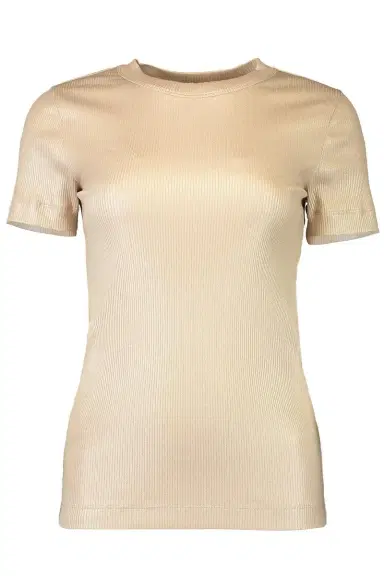 Brunello Cucinelli Foiled Ribbed T-Shirt | Thumbnail 1