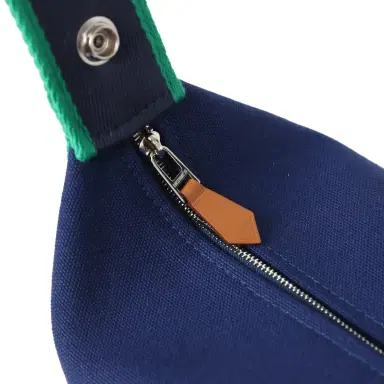 HERMÈS Hermes Bride-A-Brac Case PM Marine Canvas Palladium Hardware | Thumbnail 7