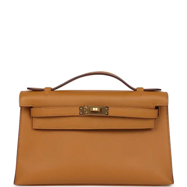 hermes Hermes Kelly Pochette Sesame Swift Gold Hardware