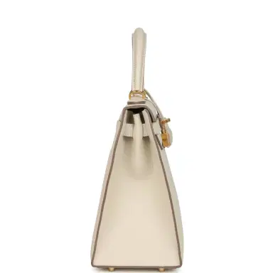HERMÈS Hermes Kelly Sellier 28 Craie Epsom Gold Hardware | Thumbnail 3