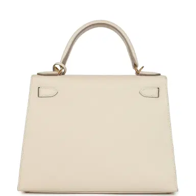 HERMÈS Hermes Kelly Sellier 28 Craie Epsom Gold Hardware | Thumbnail 4
