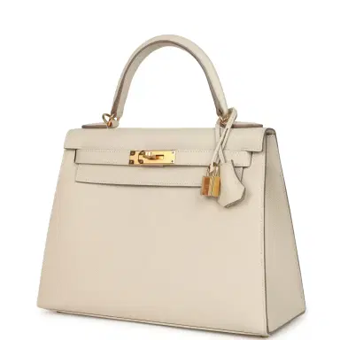 HERMÈS Hermes Kelly Sellier 28 Craie Epsom Gold Hardware | Thumbnail 5