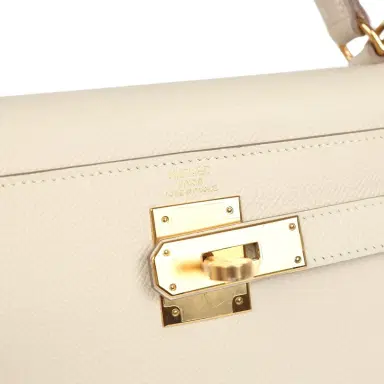 HERMÈS Hermes Kelly Sellier 28 Craie Epsom Gold Hardware | Thumbnail 7