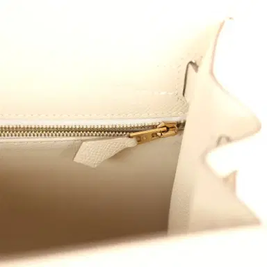 HERMÈS Hermes Kelly Sellier 28 Craie Epsom Gold Hardware | Thumbnail 9