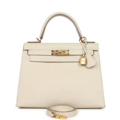 HERMÈS Hermes Kelly Sellier 28 Craie Epsom Gold Hardware | Thumbnail 1