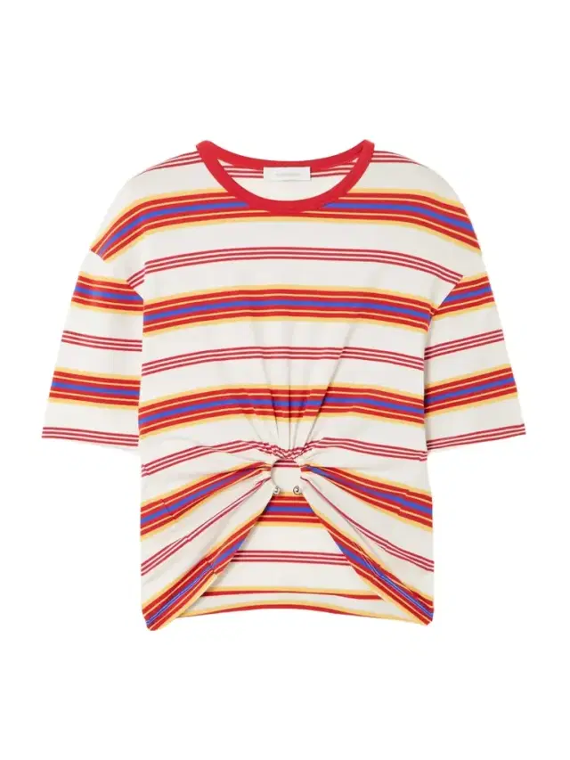 Embellished Striped Cotton-blend Jersey T-shirt