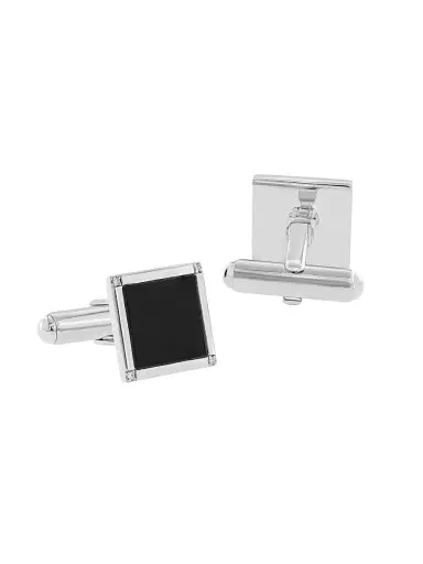 Saks Fifth Avenue Collection Men's 925 Sterling Silver, Diamond & Onyx Cufflinks | Thumbnail 3 Saks Fifth Avenue Collection Men's 925 Sterling Silver, Diamond & Onyx Cufflinks | Thumbnail 3