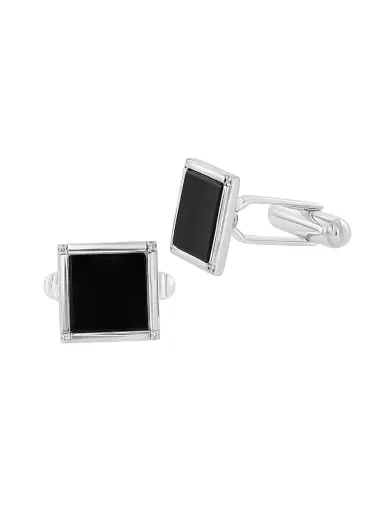 Saks Fifth Avenue Collection Men's 925 Sterling Silver, Diamond & Onyx Cufflinks | Thumbnail 1 Saks Fifth Avenue Collection Men's 925 Sterling Silver, Diamond & Onyx Cufflinks | Thumbnail 1