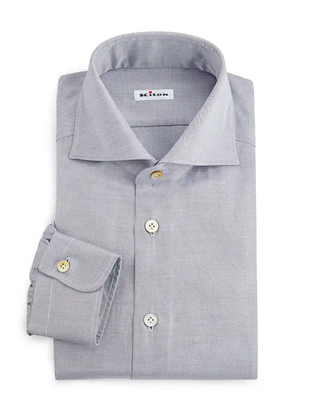 Men's Cotton Twill Shirt - Grey