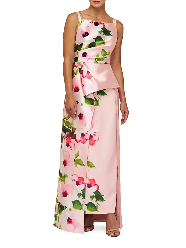 Kay Unger Women's Barbara Walk Thru Gown - Misty Rose