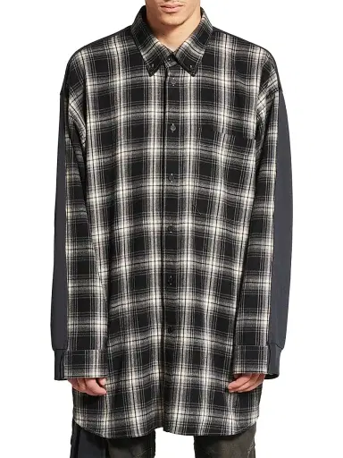 Balenciaga Men's Hybrid Overshirt - Black Grey | Thumbnail 3 Balenciaga Men's Hybrid Overshirt - Black Grey | Thumbnail 3