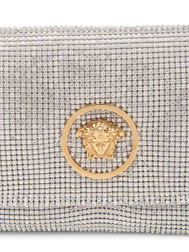 Versace Women's Medusa Metallic Convertible Clutch - Crystal Gold | Thumbnail 6 Versace Women's Medusa Metallic Convertible Clutch - Crystal Gold | Thumbnail 6