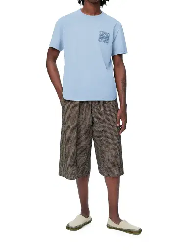 Loewe Men's x Paula's Ibiza Flocked Logo Relaxed T-Shirt - Sky Blue - Size XL | Thumbnail 2
