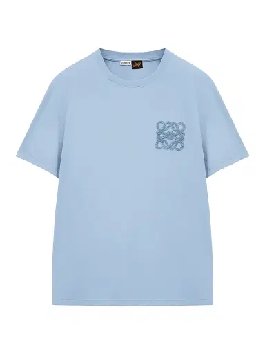 Loewe Men's x Paula's Ibiza Flocked Logo Relaxed T-Shirt - Sky Blue - Size XL | Thumbnail 1