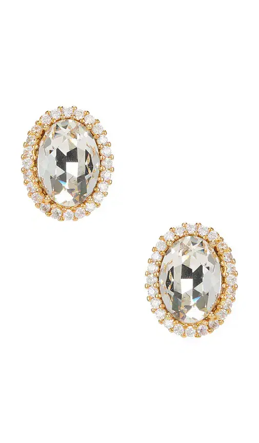 Anton Heunis Omega Clasp Oval Stud Earrings