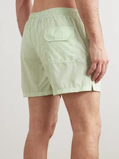 Thom Sweeney Straight-Leg Mid-Length Striped Swim Shorts - Men | Thumbnail 3 Thom Sweeney Straight-Leg Mid-Length Striped Swim Shorts - Men | Thumbnail 3
