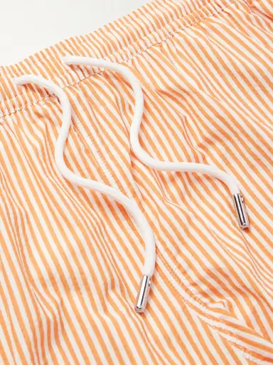 Thom Sweeney Straight-Leg Mid-Length Striped Swim Shorts - Men | Thumbnail 4 Thom Sweeney Straight-Leg Mid-Length Striped Swim Shorts - Men | Thumbnail 4