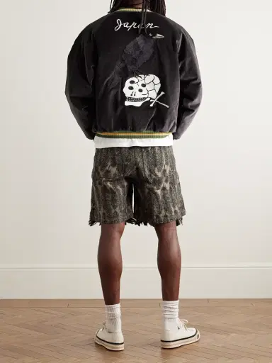 KAPITAL Souvenir Padded Embroidered Cotton-Velvet Bomber Jacket - Men | Thumbnail 2