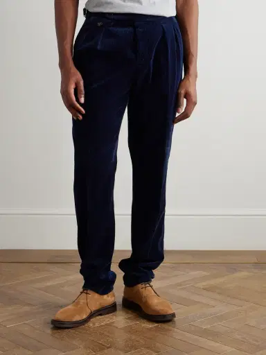 Brunello Cucinelli Straight-Leg Pleated Cotton-Corduroy Trousers - Men | Thumbnail 3 Brunello Cucinelli Straight-Leg Pleated Cotton-Corduroy Trousers - Men | Thumbnail 3