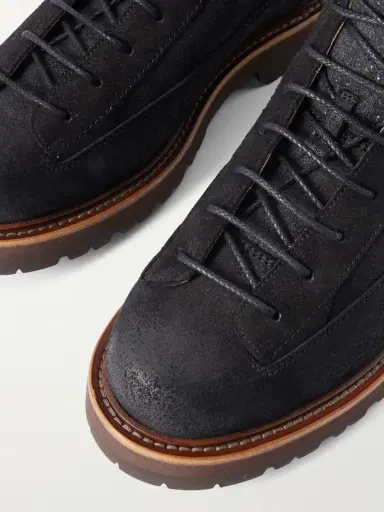Brunello Cucinelli Waxed-Suede Hiking Boots - Men | Thumbnail 5 Brunello Cucinelli Waxed-Suede Hiking Boots - Men | Thumbnail 5