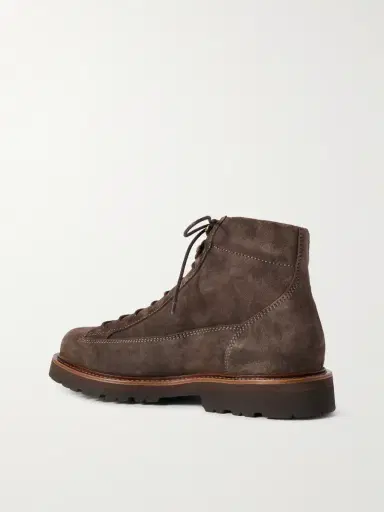 Brunello Cucinelli Suede Lace-Up Boots - Men | Thumbnail 4 Brunello Cucinelli Suede Lace-Up Boots - Men | Thumbnail 4