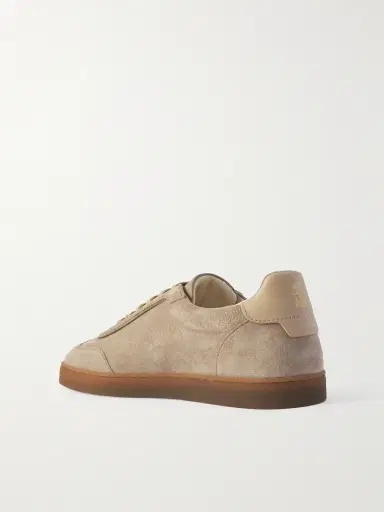 Brunello Cucinelli Leather-Trimmed Suede Sneakers - Men | Thumbnail 4 Brunello Cucinelli Leather-Trimmed Suede Sneakers - Men | Thumbnail 4