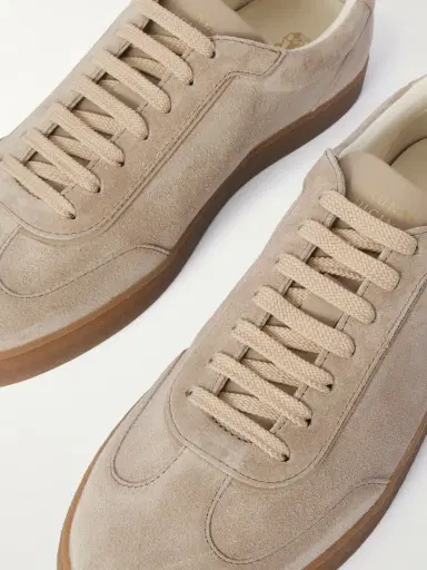 Brunello Cucinelli Leather-Trimmed Suede Sneakers - Men | Thumbnail 5 Brunello Cucinelli Leather-Trimmed Suede Sneakers - Men | Thumbnail 5