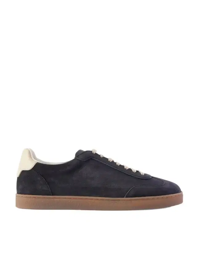 Leather-Trimmed Suede Sneakers - Men