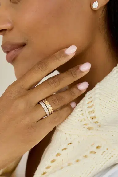 DANA REBECCA DESIGNS Large Diamond Sylvie Rose Ring - Yellow Gold | Thumbnail 2