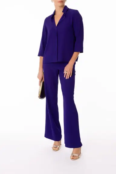 PETER COHEN Wide Leg Pocket Pant - Violet | Thumbnail 2