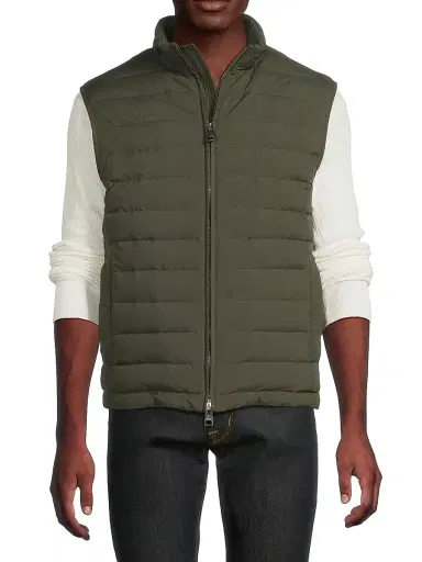 Sartorio Napoli Men's Stand Collar Puffer Vest - Greenfinch - Size 40 | Thumbnail 3