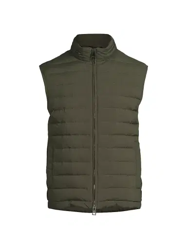 Sartorio Napoli Men's Stand Collar Puffer Vest - Greenfinch - Size 40 | Thumbnail 1
