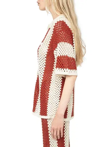 Zadig & Voltaire Women's Ciara Knit Striped Cotton Cardigan - Judo - Size Small | Thumbnail 4 Zadig & Voltaire Women's Ciara Knit Striped Cotton Cardigan - Judo - Size Small | Thumbnail 4