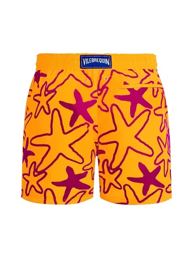 Vilebrequin Men's Starlettes Packable Flocked Swim Trunks - Fluo Fire - Size XL | Thumbnail 2 Vilebrequin Men's Starlettes Packable Flocked Swim Trunks - Fluo Fire - Size XL | Thumbnail 2
