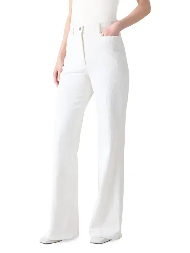 Akris punto Women's Celia Bootcut Pants - Cream - Size 12 | Thumbnail 3