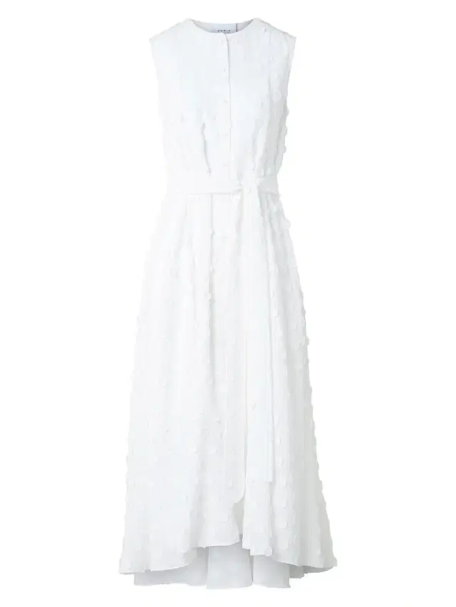 Akris punto Women's Polka Dot Appliqué Georgette Midi-Dress - Cream