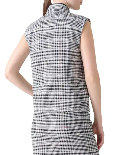 Akris punto Women's Plaid Kent Collar Vest | Thumbnail 5 Akris punto Women's Plaid Kent Collar Vest | Thumbnail 5